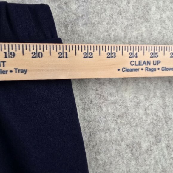 Elastic Waist Women’s Capris Navy Blue 5XL Polyester Blend Floral Cutout Hem - Picture 7 of 7